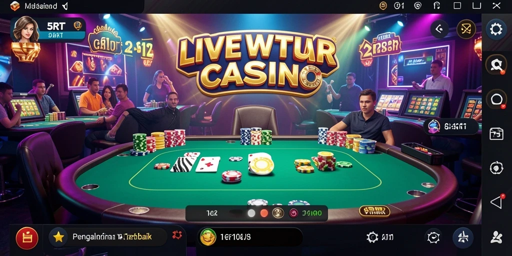 Tampilan gameplay Live Casino yang seru dan interaktif.