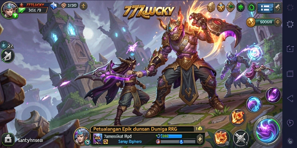 Gameplay menarik di dunia RPG 777LUCKY dengan karakter dan petualangan seru.