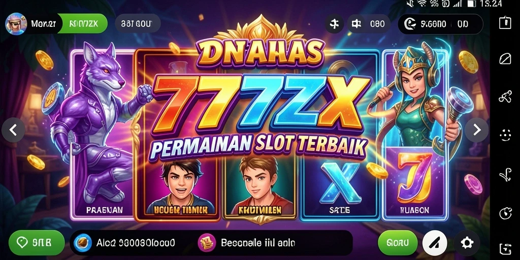 Tampilan gameplay menawan dari 777ZX dengan fitur Slot yang menarik.