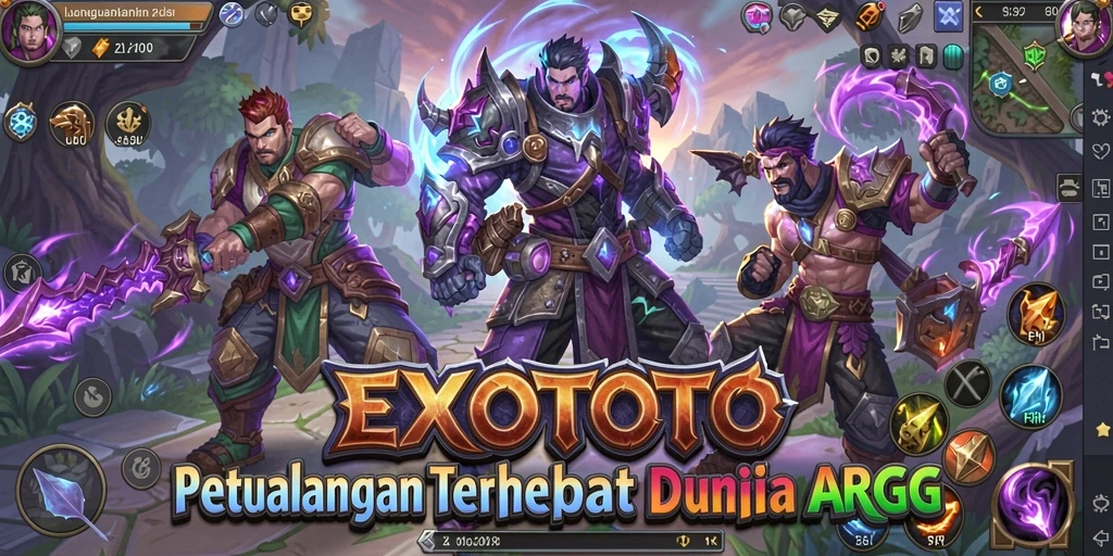 Tampilan menarik dari gameplay ARPG EXOTOTO yang menegangkan.