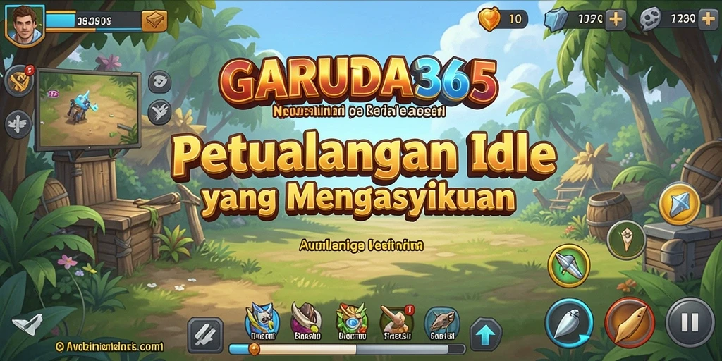 Menampilkan gameplay seru dari GARUDA365 dalam genre Idle.