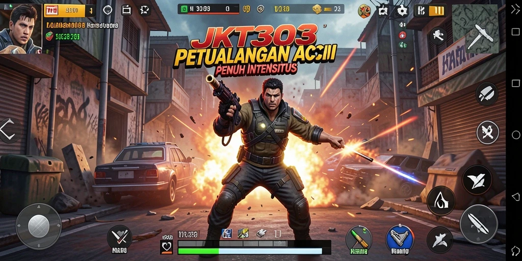 Tampilan gameplay action yang mendebarkan di JKT303.