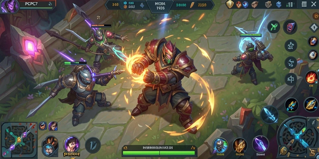 Screenshot gameplay intens di PCPC7 menampilkan grafis dan aksi pertempuran.