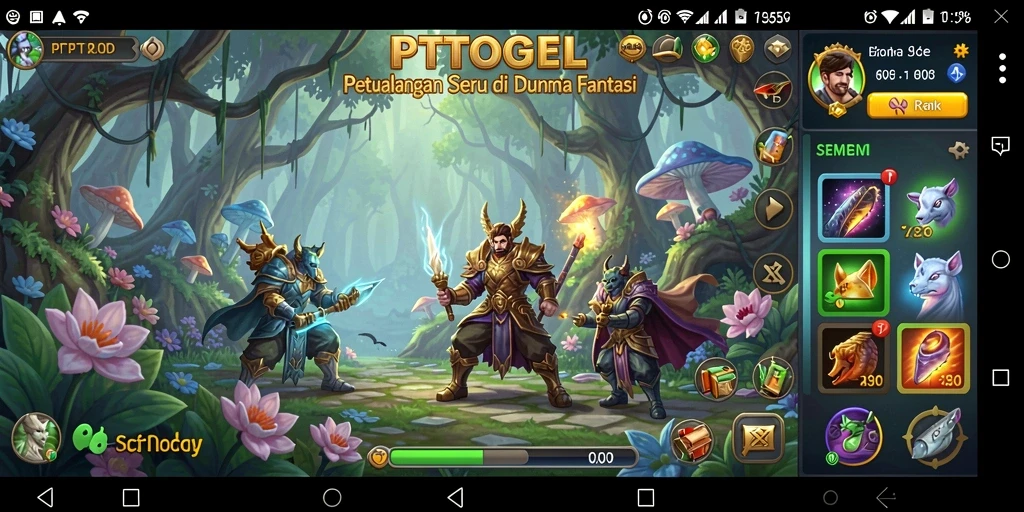 Tampilan gameplay PTTOGEL yang menegangkan dalam misi petualangan.