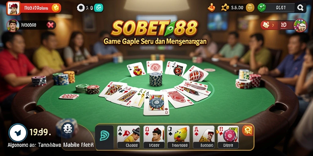 Tampilan gameplay Gaple yang seru dan interaktif di SOBET88.