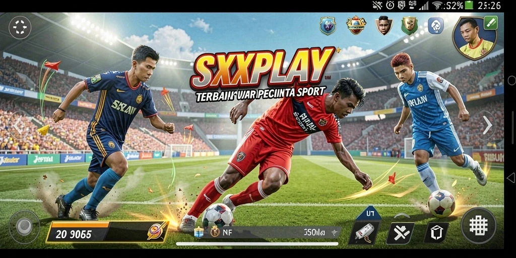 Tampilan gameplay SXXPLAY dengan aksi olahraga seru.